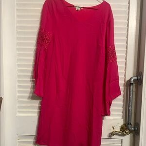 Hot Pink mini dress w/ flowing sleeves  size S